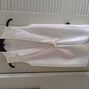 Elizabeth And James Womens Off White Tuxedo Vest